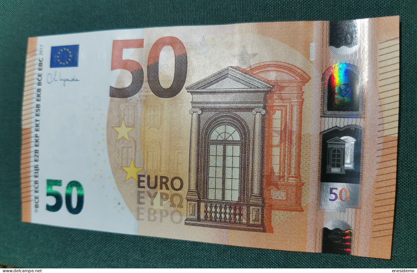 50 EURO SPAIN 2017 LAGARDE V031A1 VD FIRST POSITION SC FDS UNC. PERFECT - 50 Euro