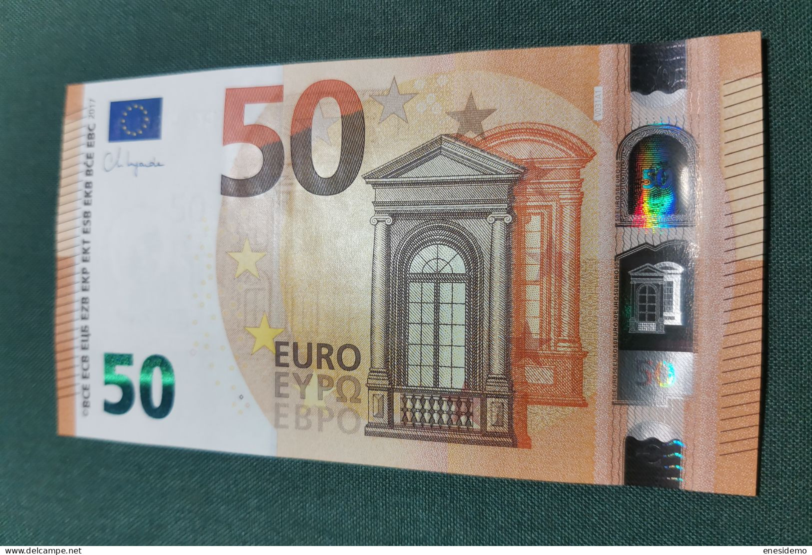 50 EURO SPAIN 2017 LAGARDE V031A1 VD FIRST POSITION SC FDS UNC. PERFECT - 50 Euro