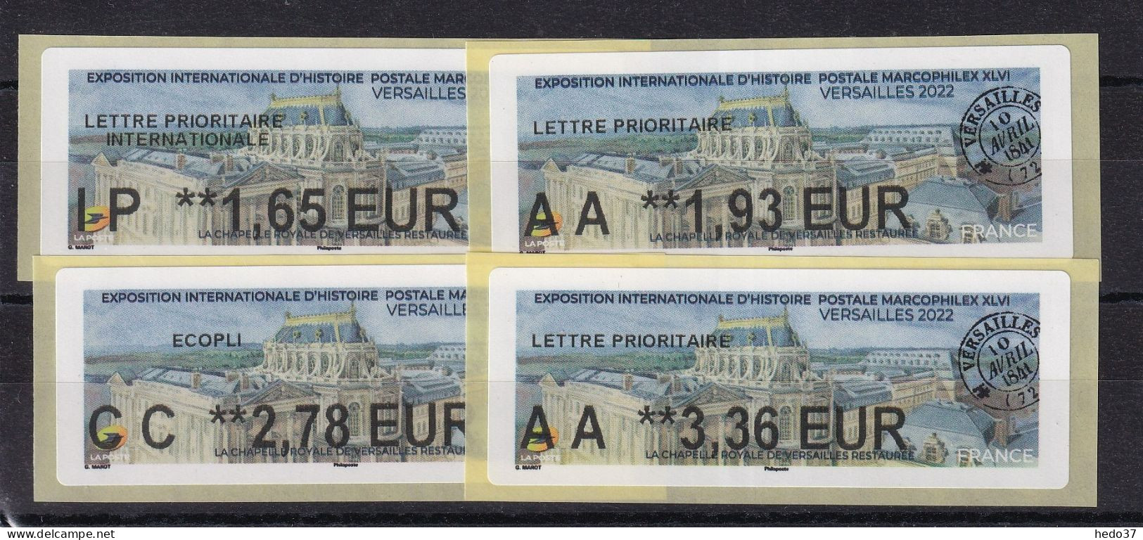 France Timbres De Distributeurs N°1276 - Ensemble De 4 Valeurs - Neuf ** Sans Charnière - TB - 2010-... Abgebildete Automatenmarke