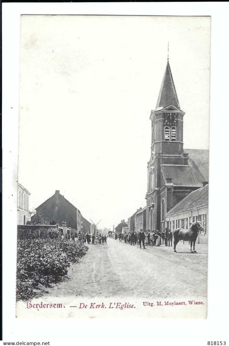 Herdersem  -  De Kerk. L'Eglise  1907 - Aalst