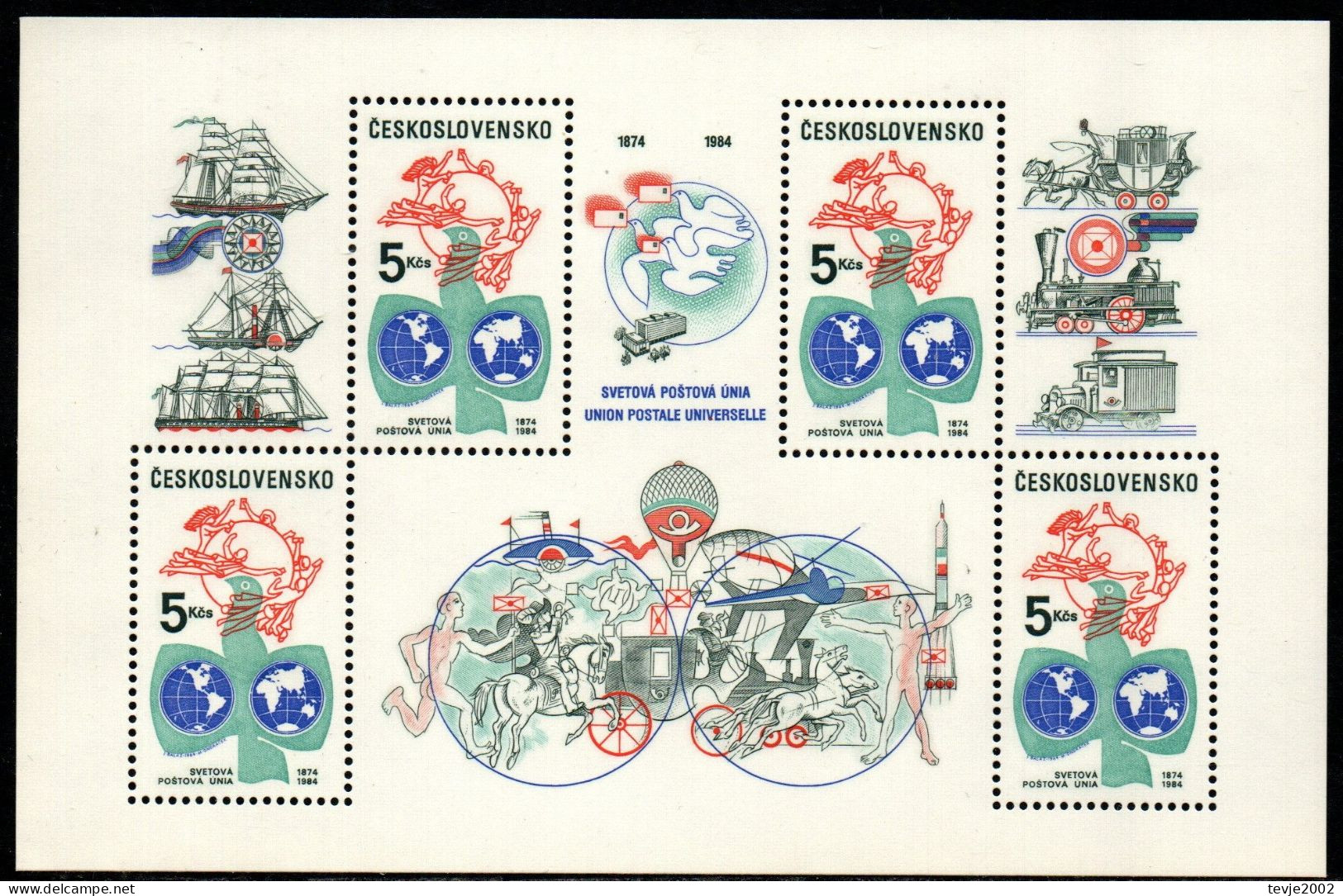 Tschechoslowakei  CSSR 1984 - Mi.Nr. Block 58 - Postfrisch MNH - Blocs-feuillets