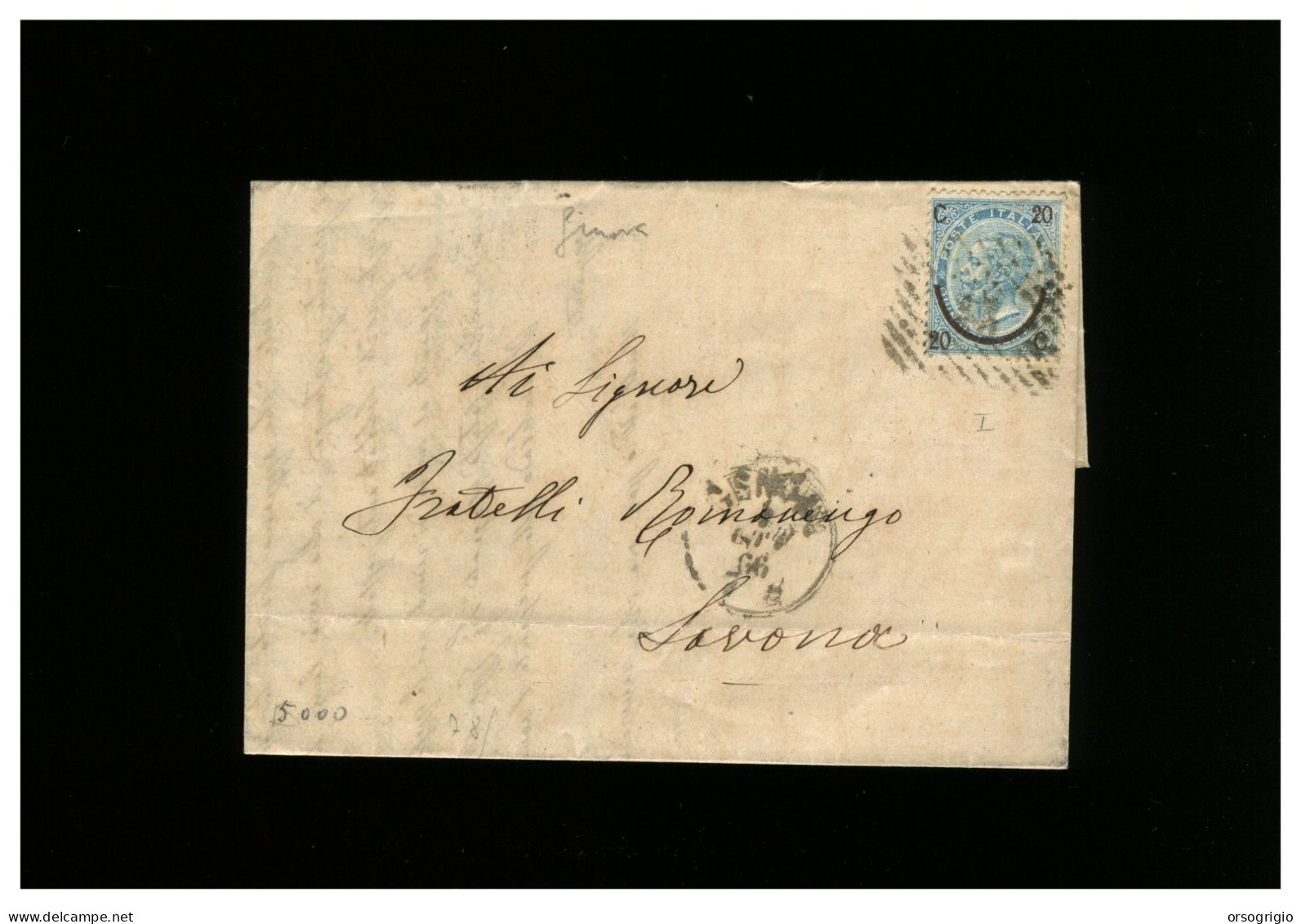 ITALIA - 1866 - Con Soprastampa "FERRO DI CAVALLO" - Poststempel