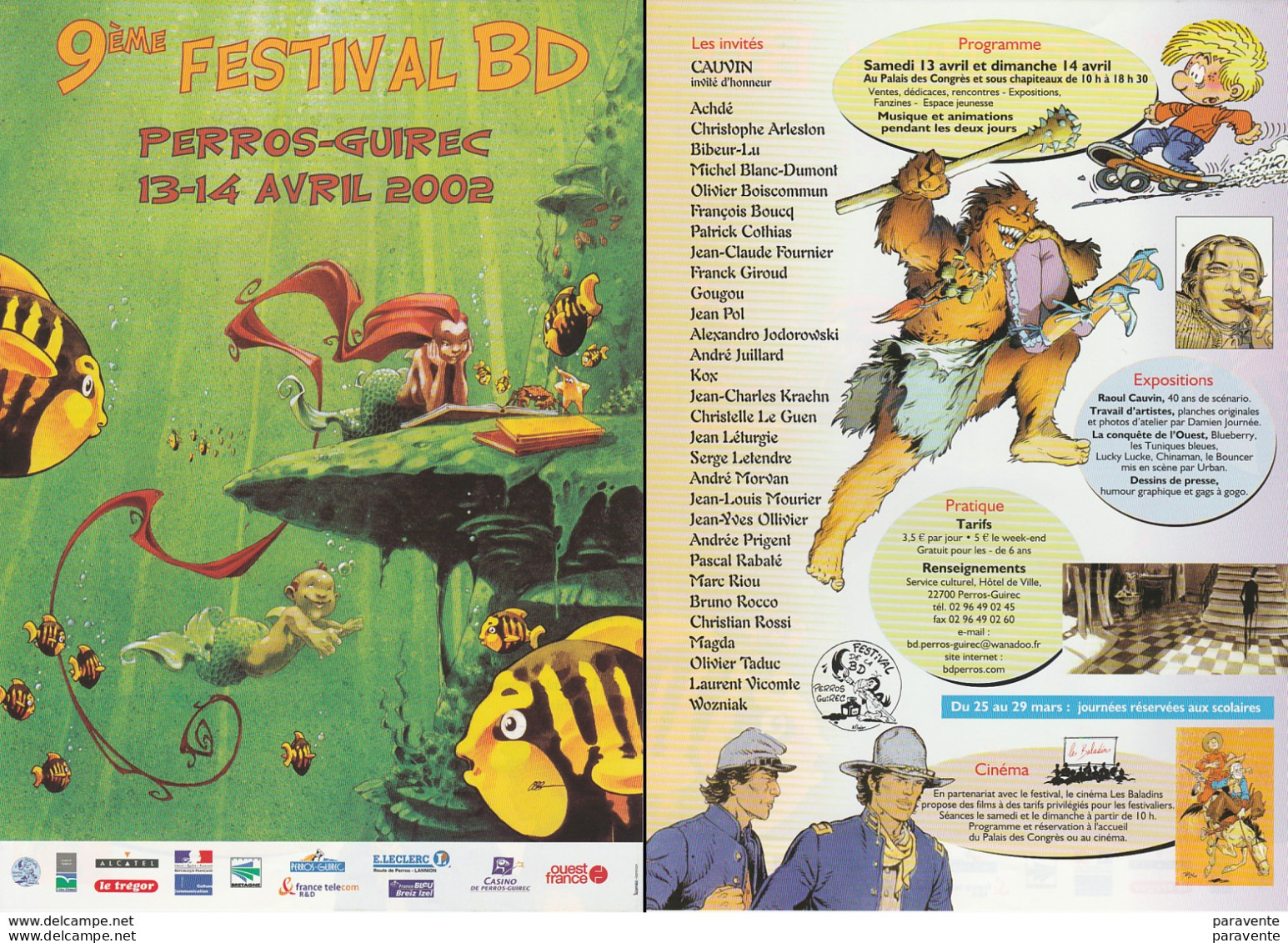 BOISCOMMUN BLANC-DUMONT TARQUIN LAUDEC : Flyer Salon PERROS-GUIRREC 2002 - Sonstige & Ohne Zuordnung