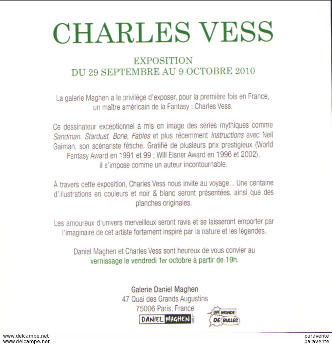 VESS Charles : Carte Invitation Exposition GALERIE MAGHEN - Postcards