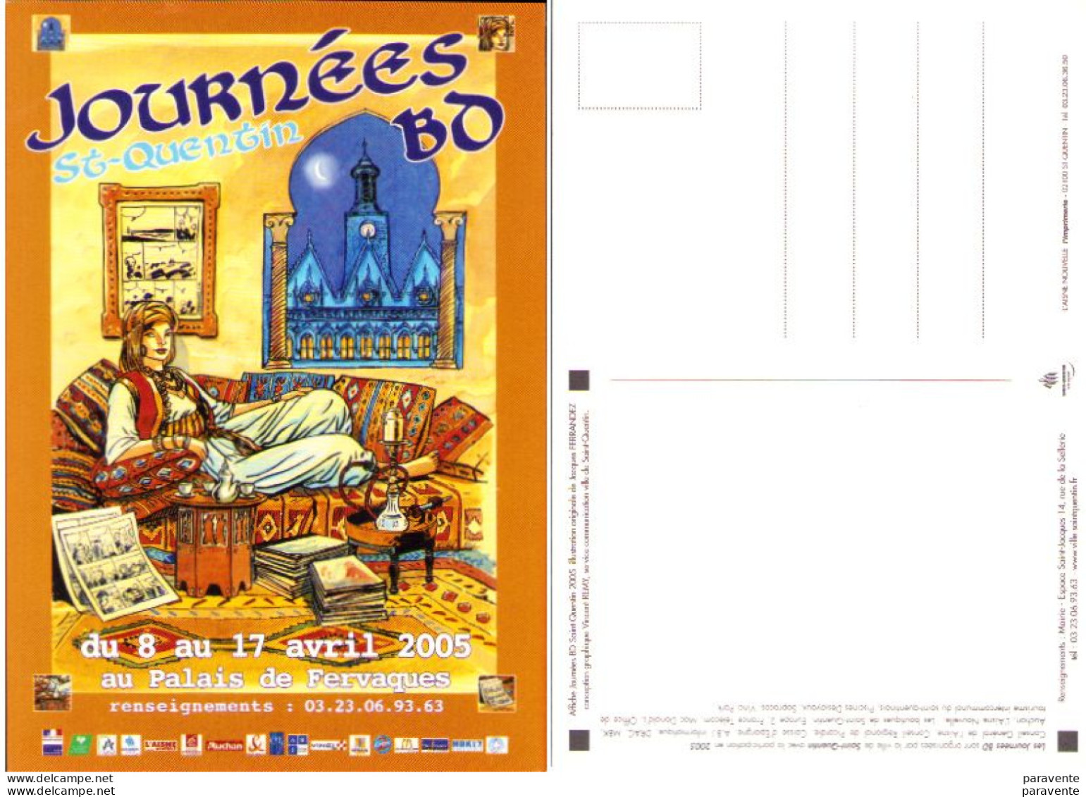 FERRANDEZ : Carte Postale Salon Bd SAINT QUENTIN 2005 - Postcards