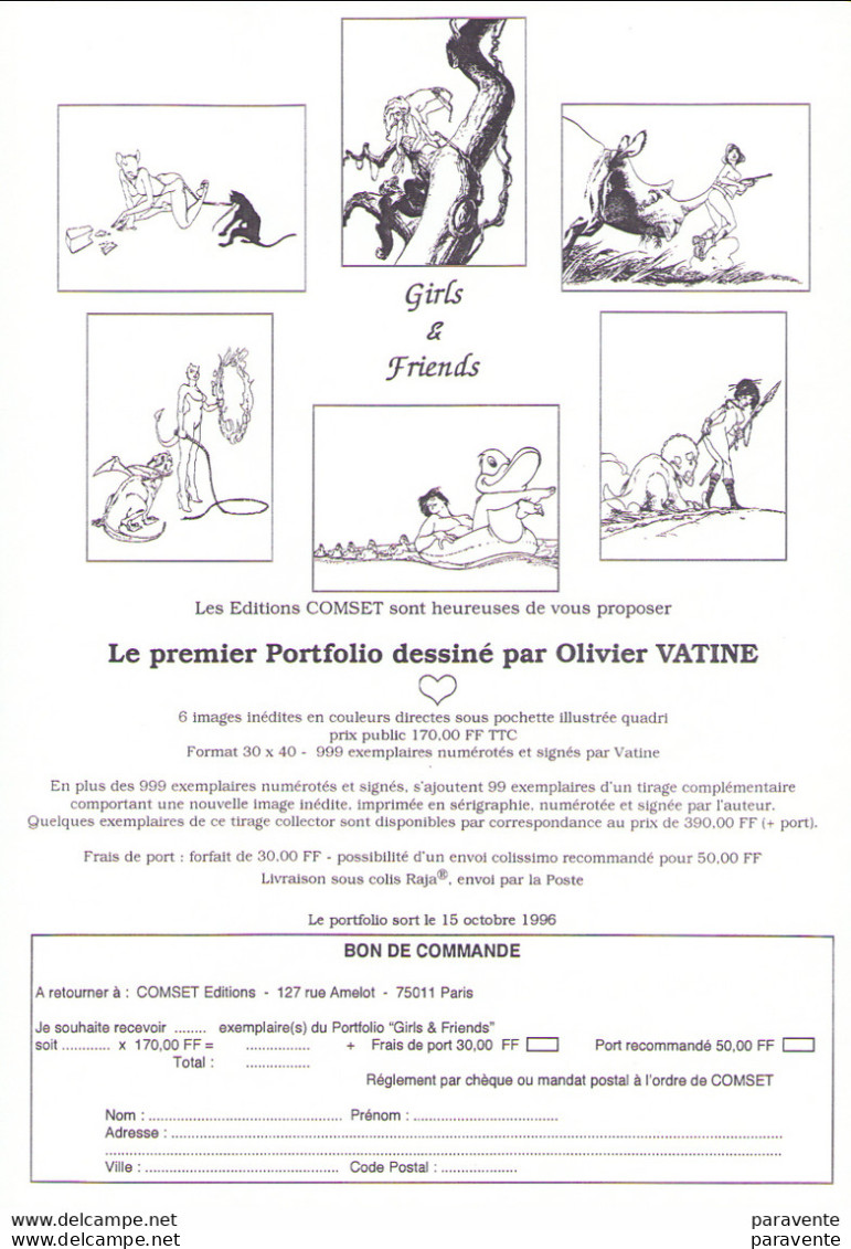 VATINE : Feuillet Commande Portfolio GIRLS & FRIENDS - Other & Unclassified