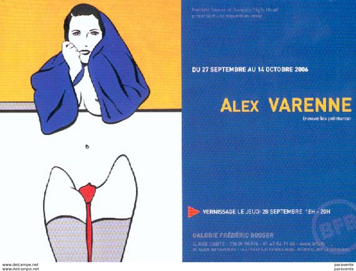 VARENNE : Carte Annonce EXPO Gallerie BOSSER 2006 - Cartoline Postali