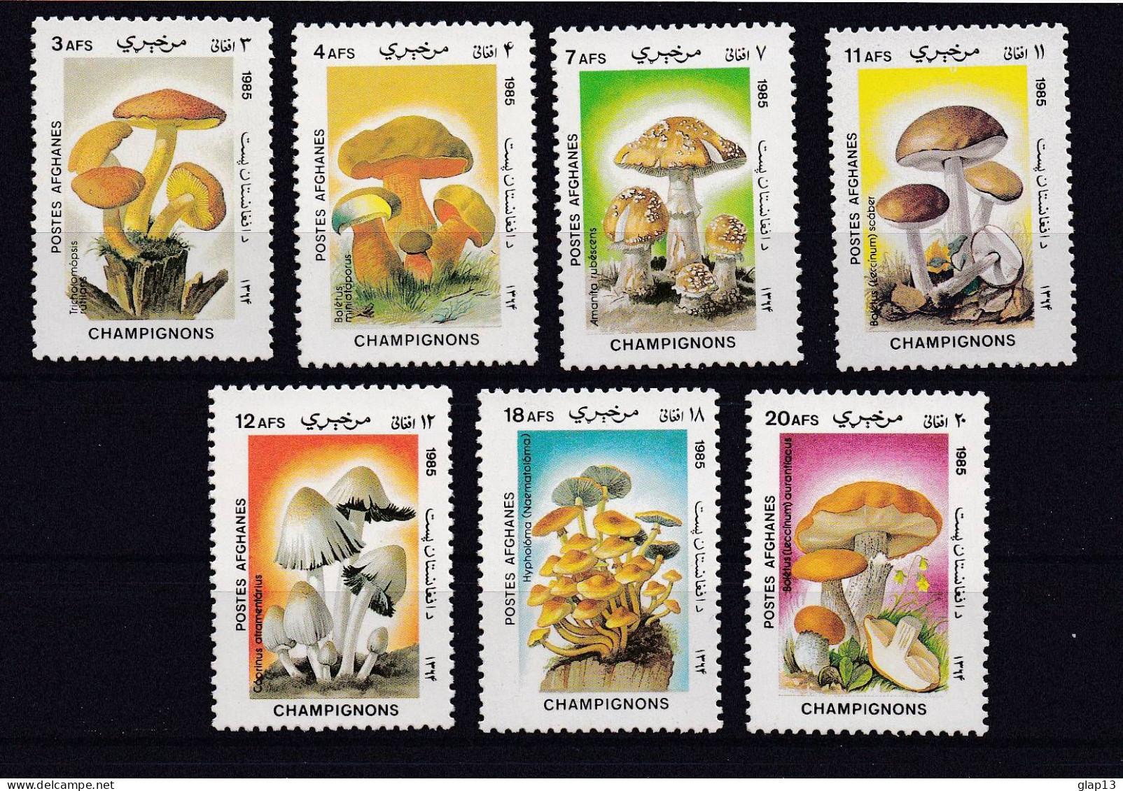 AFGHANISTAN 1985 TIMBRE N°1276/82 NEUF** CHAMPIGNONS - Afghanistan