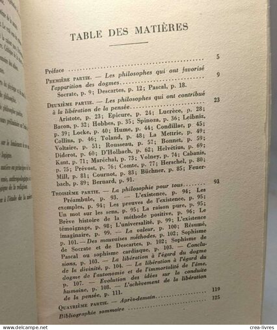 La Libération De La Pensée - Psychologie/Philosophie