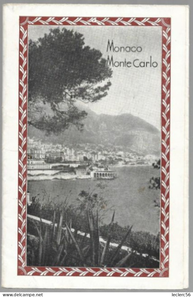 MONACO MONTE CARLO LISTE DES HOTELS TARIF 1931 - 1932 DEPLIANT AFFICHE 5 SCANS - Manifesti