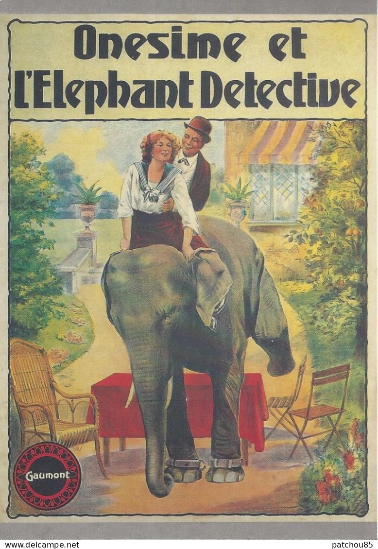 CPM   Affiches De Cinéma  ONESIME ET L’ÉLÉPHANT DÉTECTIVE 1912  Film De Jean Durand - Affiches Sur Carte