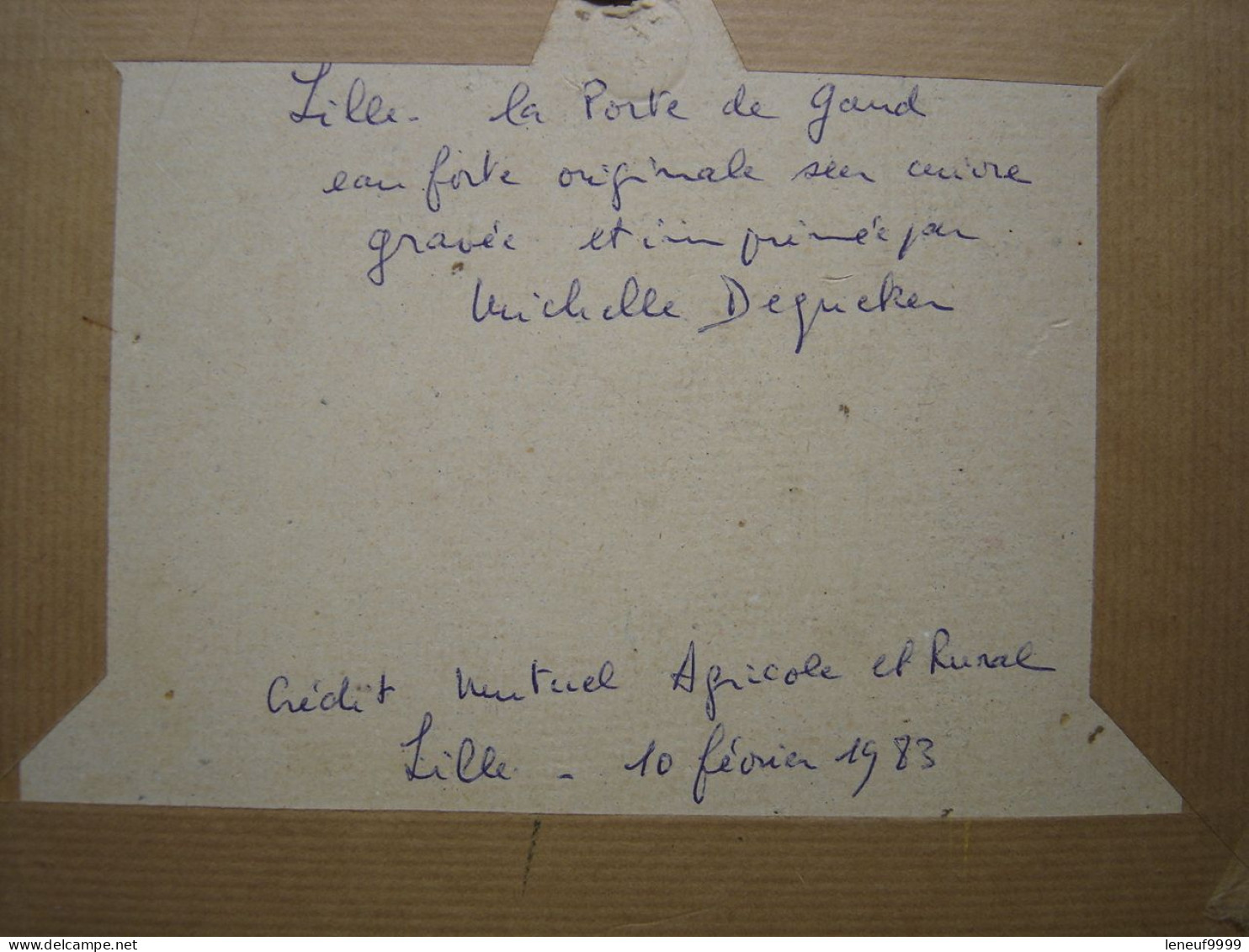 Michelle DEQUEKER Lille LA PORTE DE GAND 1983 Eau Forte Originale Sur Cuivre - Arte Contemporáneo