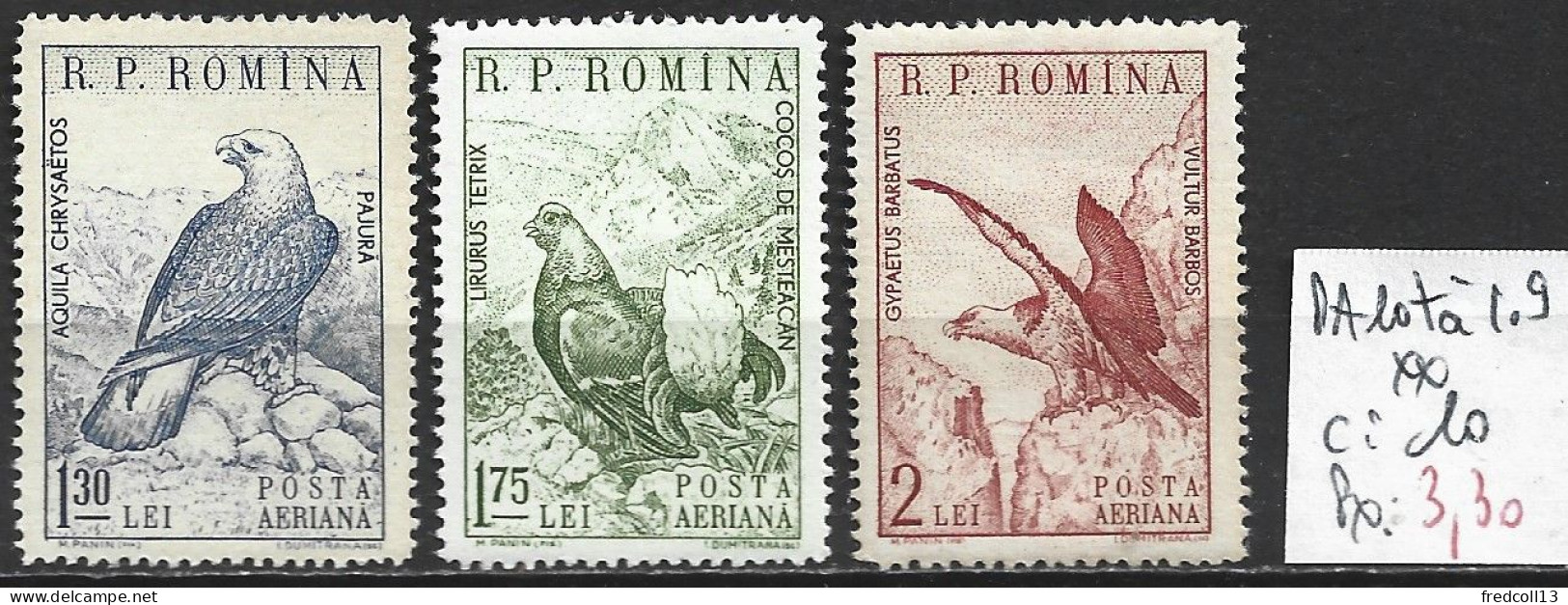 ROUMANIE PA 107 à 109 ** Côte 10 € - Unused Stamps