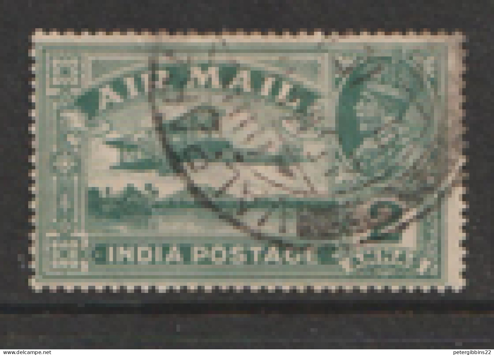 India  1929   SG  220a  2a  Air Mail  Wmk To Left    Fine Used - 1911-35  George V