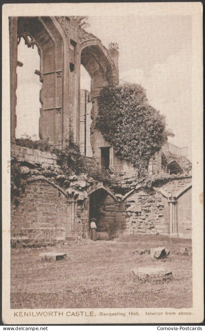 Banqueting Hall, Kenilworth Castle, Warwickshire, C.1905 - Peacock Postcard - Otros & Sin Clasificación