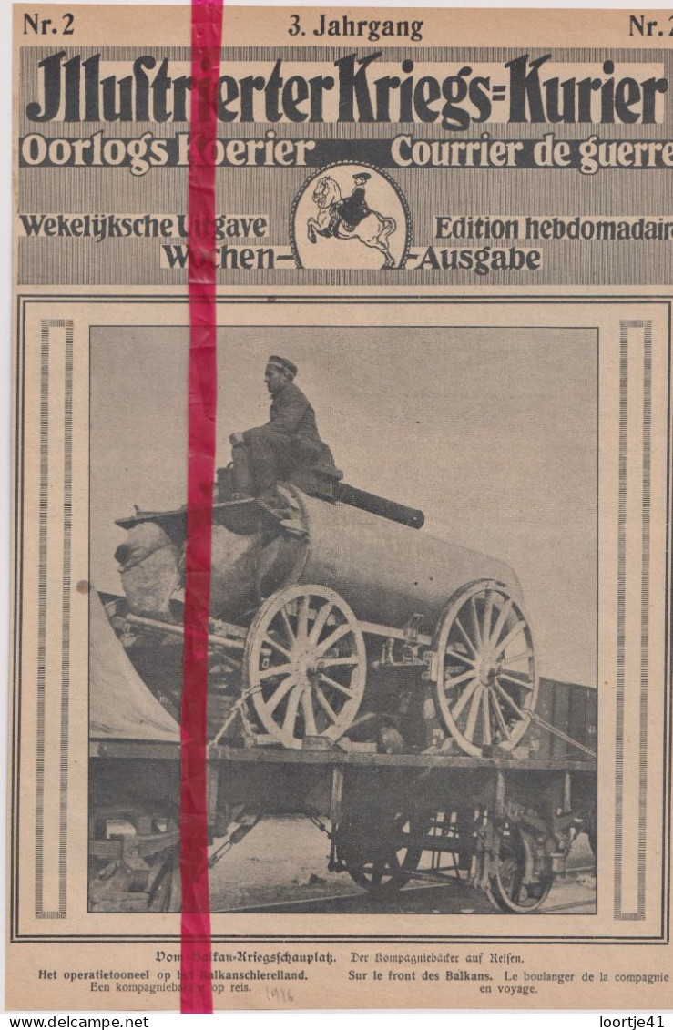 Balkan - Duitse Bakker, Le Boulanger En Voyage - Orig. Knipsel Coupure Tijdschrift Magazine - 1916 - 1914-18