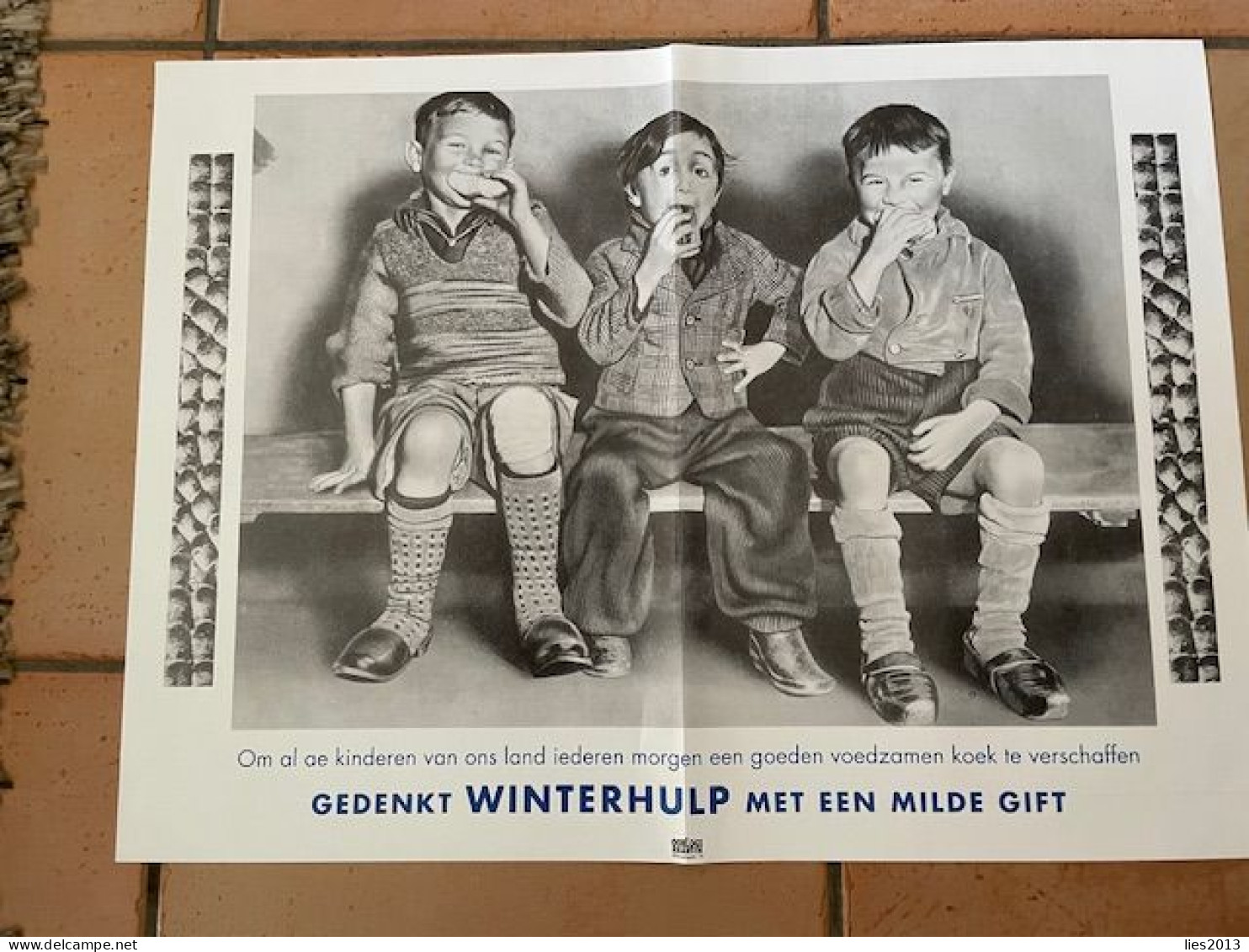 AFFICHE POSTER 1940-45 : Winterhulp,  35 CM X 50 CM AFFICHE POSTER : Reproductie - Posters
