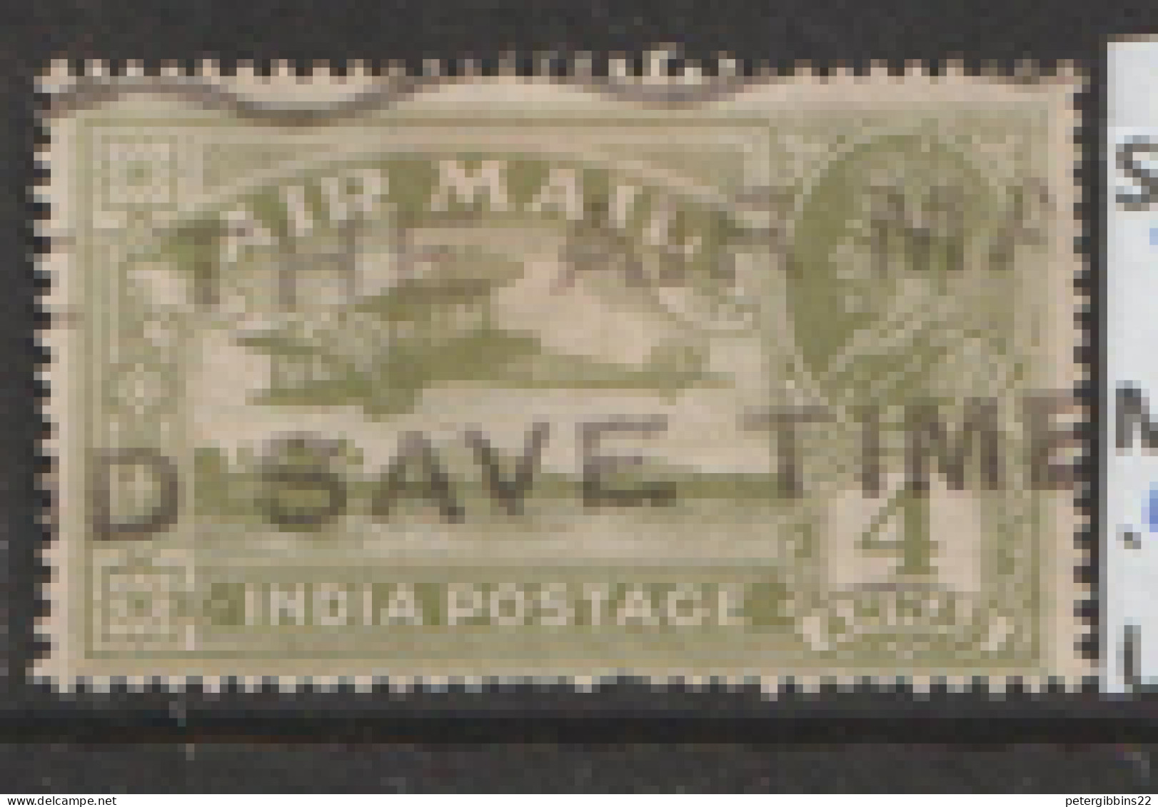 India  1929   SG  222a  4a  Air Mail  Wmk To Left    Fine Used - 1911-35 Koning George V
