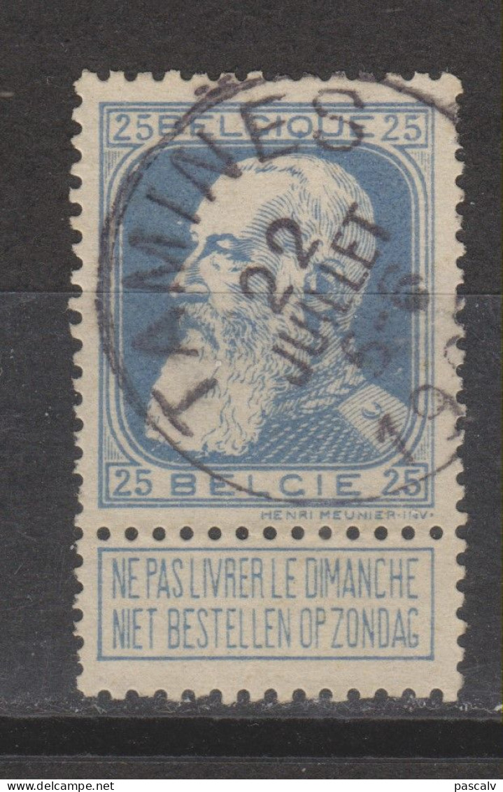 COB 76 Oblitération Centrale TAMINES - 1905 Thick Beard