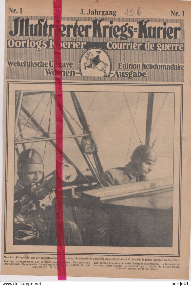 L'aviateur G. Banfield , Piloot - Orig. Knipsel Coupure Tijdschrift Magazine - 1916 - 1914-18