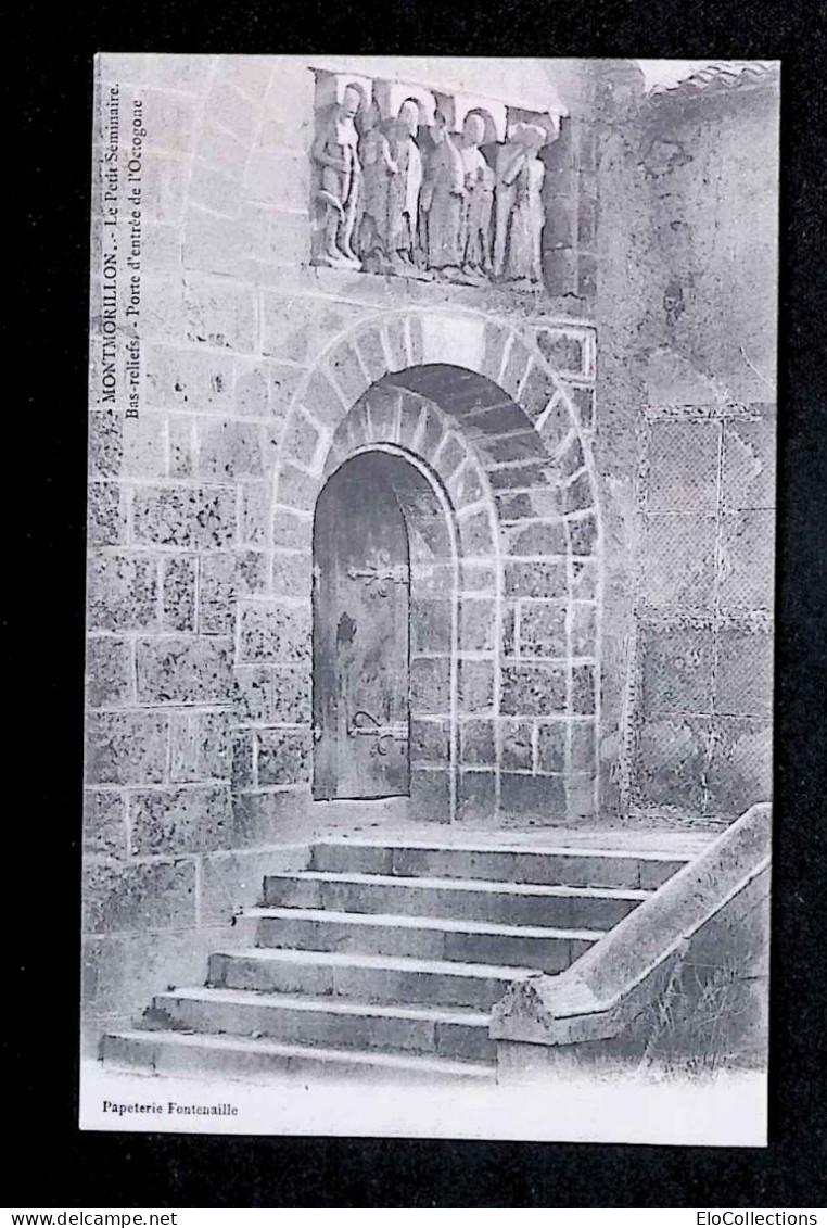 Cp, 86, Montmorillon, Le Petit Séminaire, Bas-reliefs, Porte D'entrée De L'Octogone, Dos Simple, écrite - Montmorillon