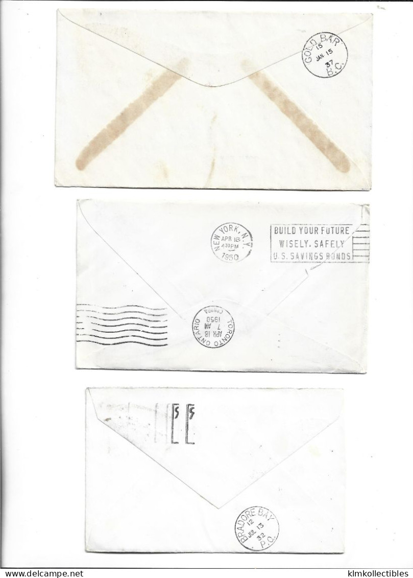 CANADA - POSTAL HISTORY LOT 3 COVERS - AIRMAIL FIRST FLIGHT - Otros & Sin Clasificación