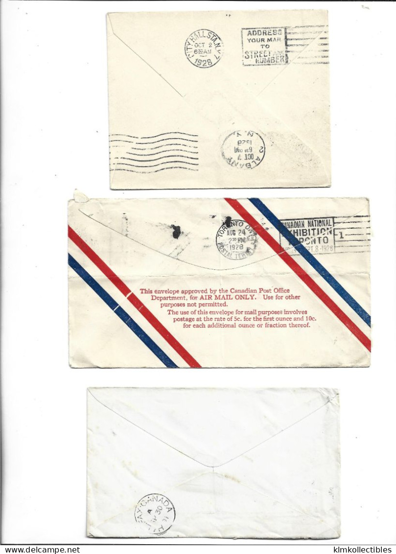 CANADA - POSTAL HISTORY LOT 3 COVERS - AIRMAIL FIRST FLIGHT - Other & Unclassified