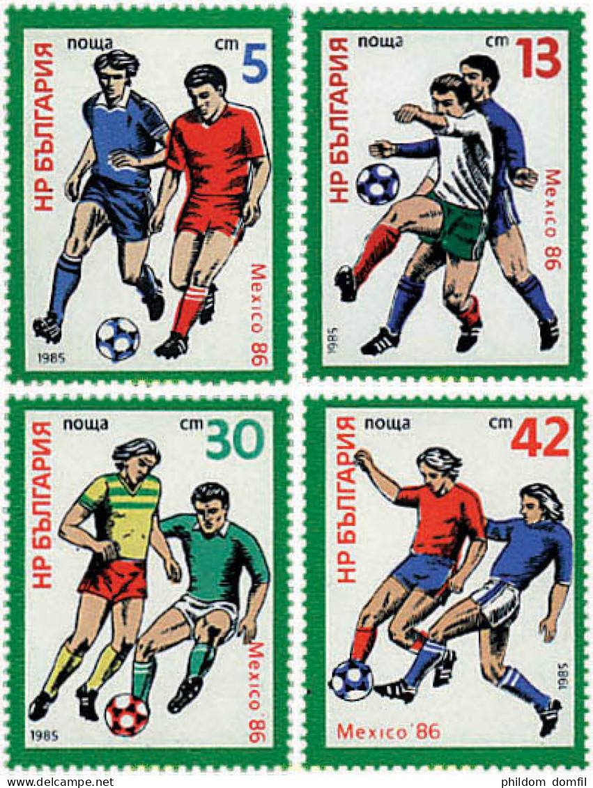 727847 HINGED BULGARIA 1985 COPA DEL MUNDO DE FUTBOL. MEXICO-86 - Unused Stamps