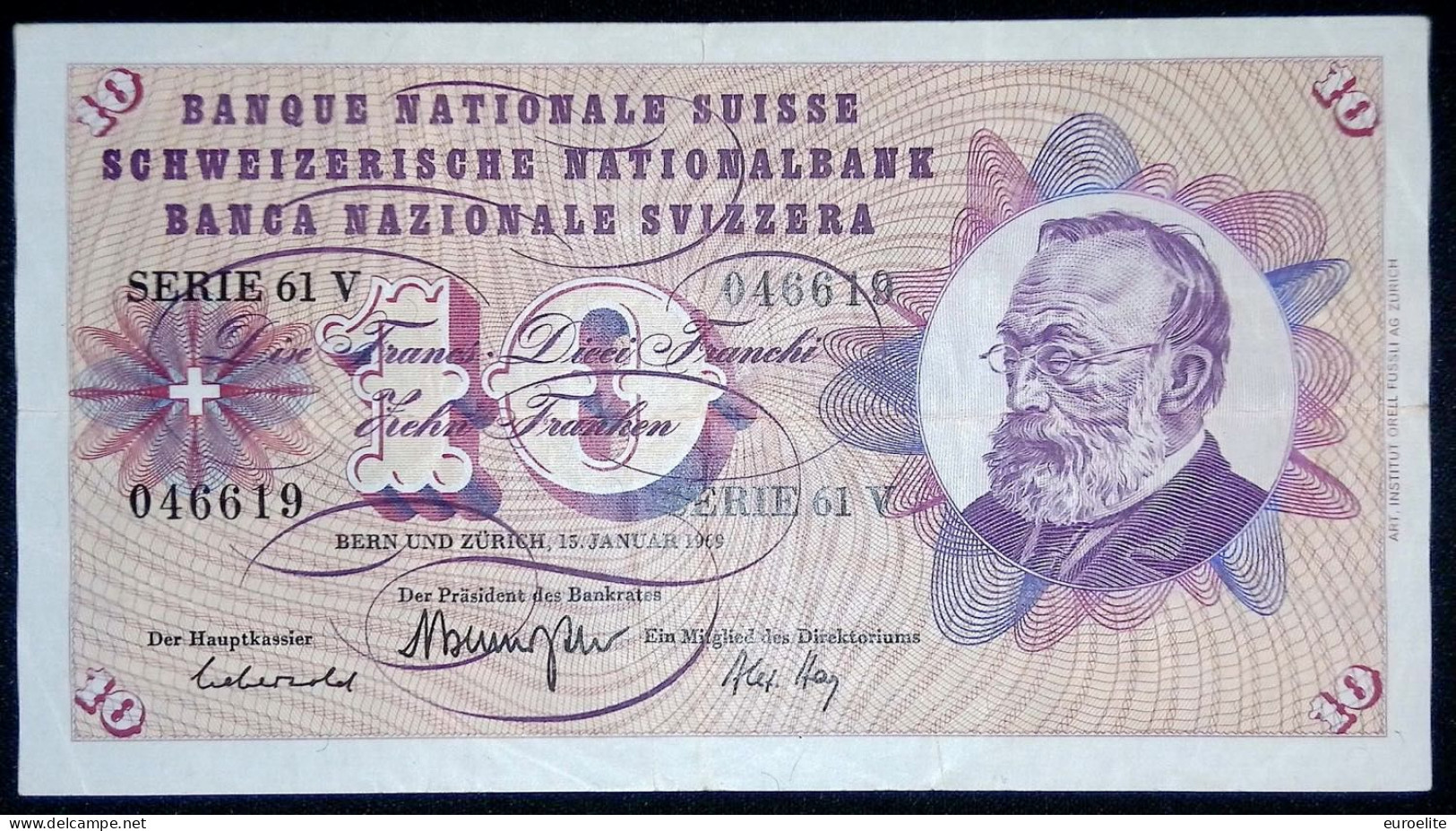 Svizzera - Stato Federale ( 1848-oggi) - 10 Franchi 1969 - Switzerland