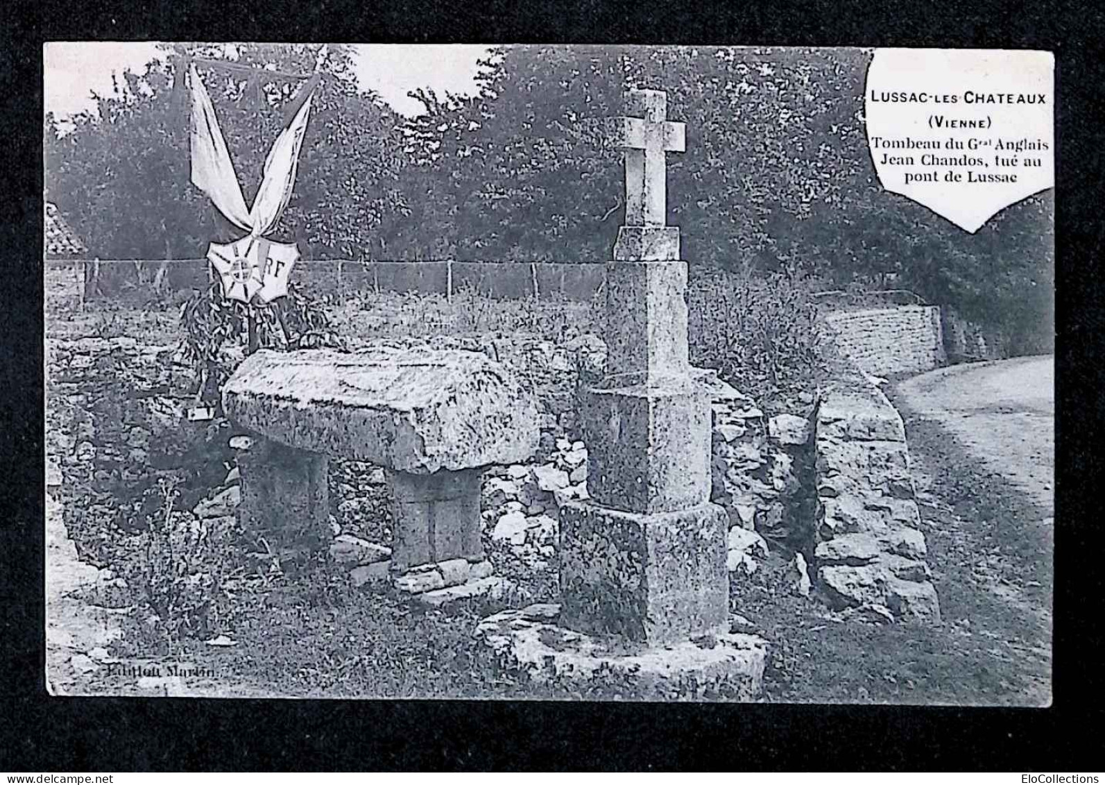 Cp, 86, LUSSAC LES CHATEAUX, Tombeau Du Général Anglais Jean Chandos, Tué Au Pont De Lussac, Vierge - Lussac Les Chateaux