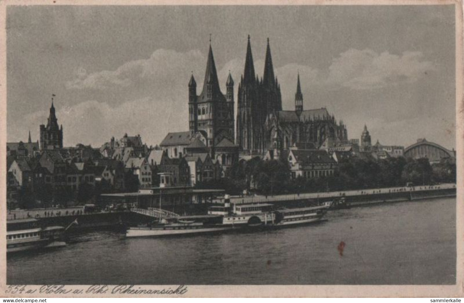 41733 - Köln - Rheinansicht Mit St. Martin Und Dom - Ca. 1950 - Koeln