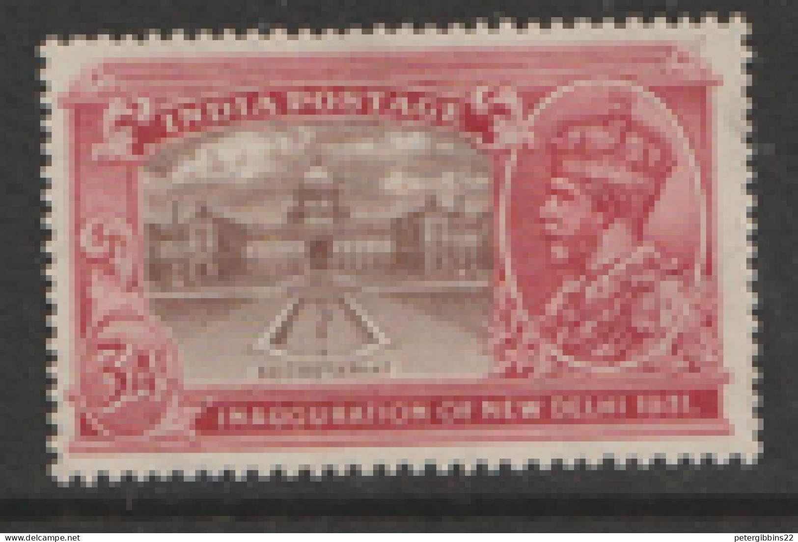 India  1931   SG  230a  3a Inauguration  Wmk To Left  Mounted Mint - 1911-35 Roi Georges V