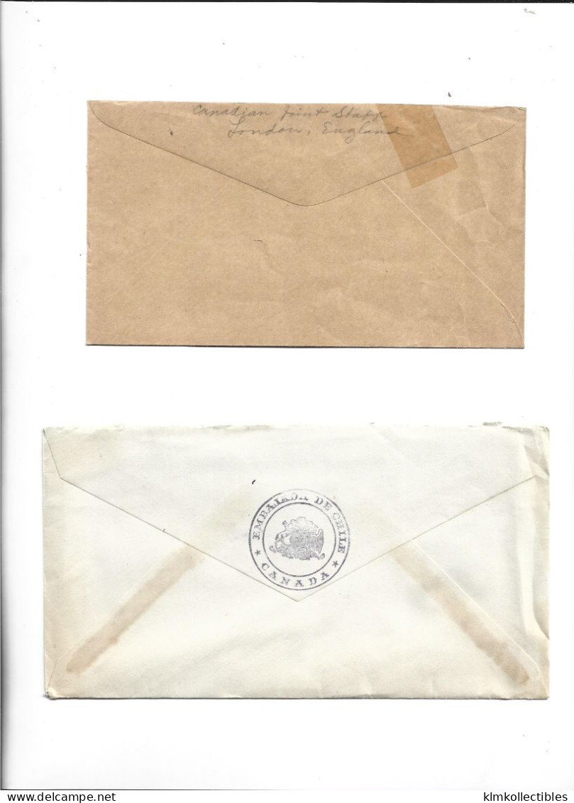 CANADA - POSTAL HISTORY LOT - OFFICIAL CHILE DIPLOMATIC MAIL POSTAGE FREE - Otros & Sin Clasificación