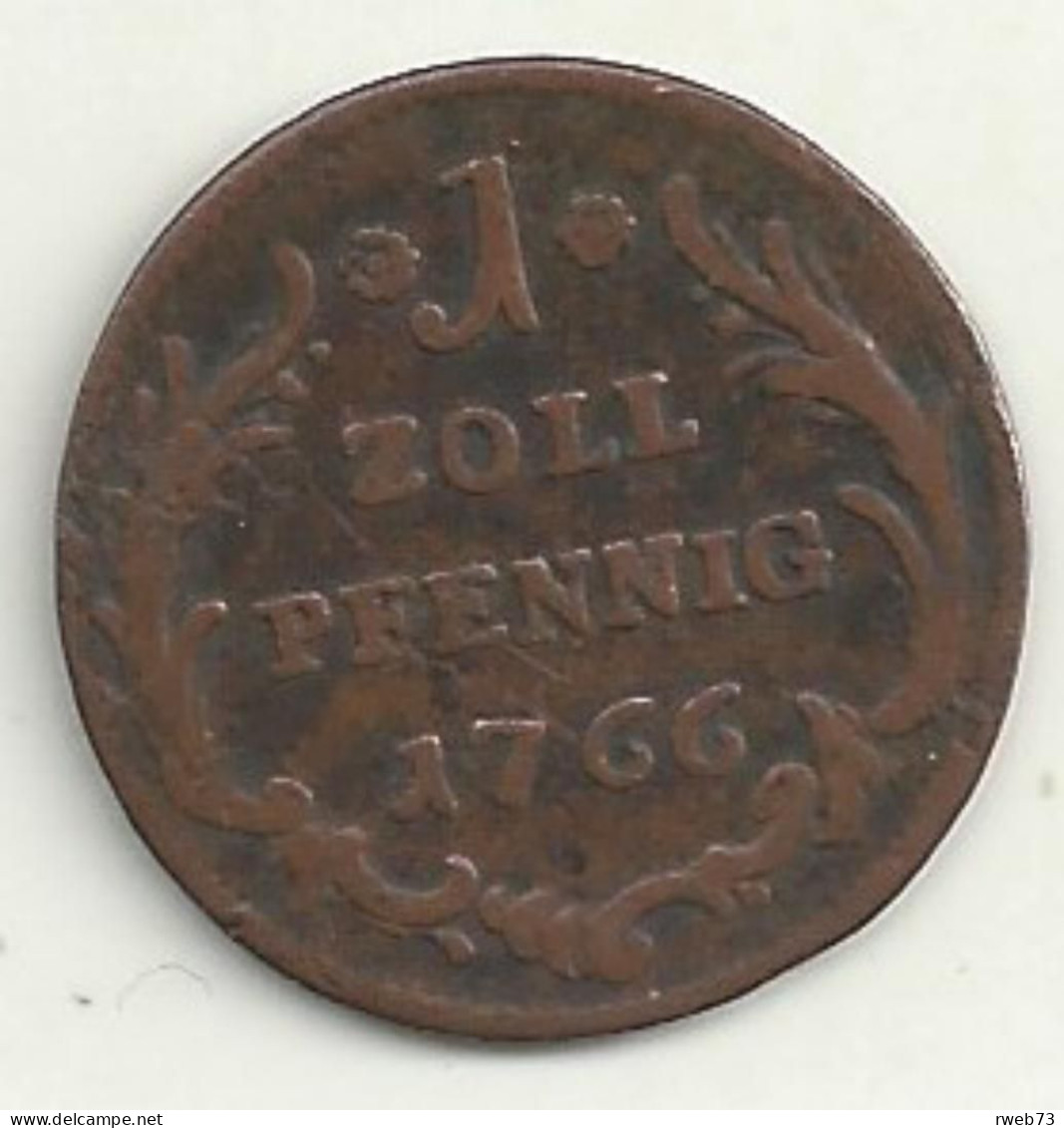 ALLEMAGNE - Pfalz - 1 Zollpfennig - 1766 - TB/TTB - Groschen & Andere Kleinmünzen