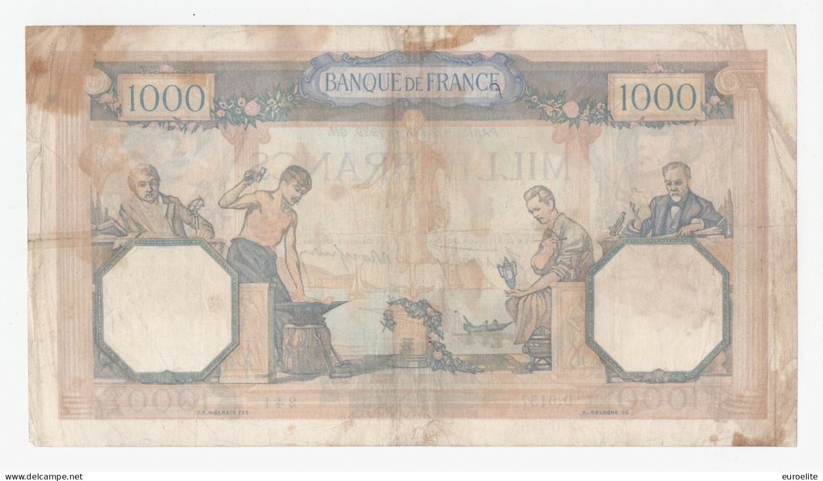 Francia - Terza Repubblica (1870-1940) - 1000 Francs "Ceres Et Mercure" - 1 000 F 1927-1940 ''Cérès Et Mercure''