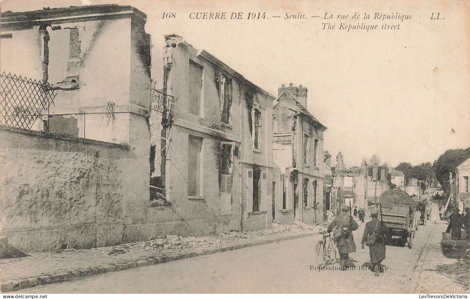 FRANCE - Senlis - La Rue De La République - Guerre De 1914 - Carte Postale Ancienne - Senlis