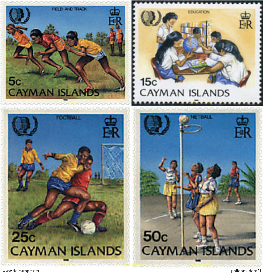 727848 HINGED CAIMAN Islas 1985 AÑO INTERNACIONAL DE LA JUVENTUD - Cayman Islands