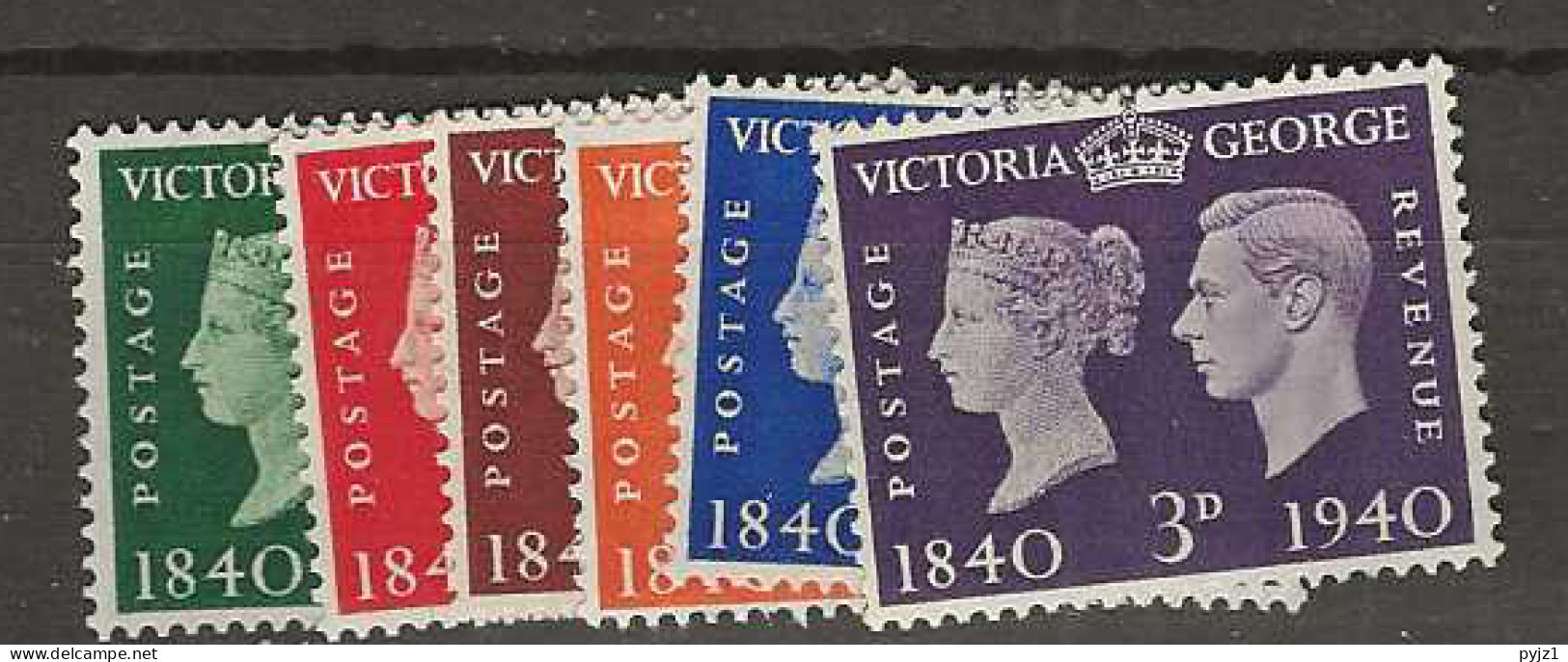 1940 MNH Great Britain Mi 215-20 Postfris** - Unused Stamps