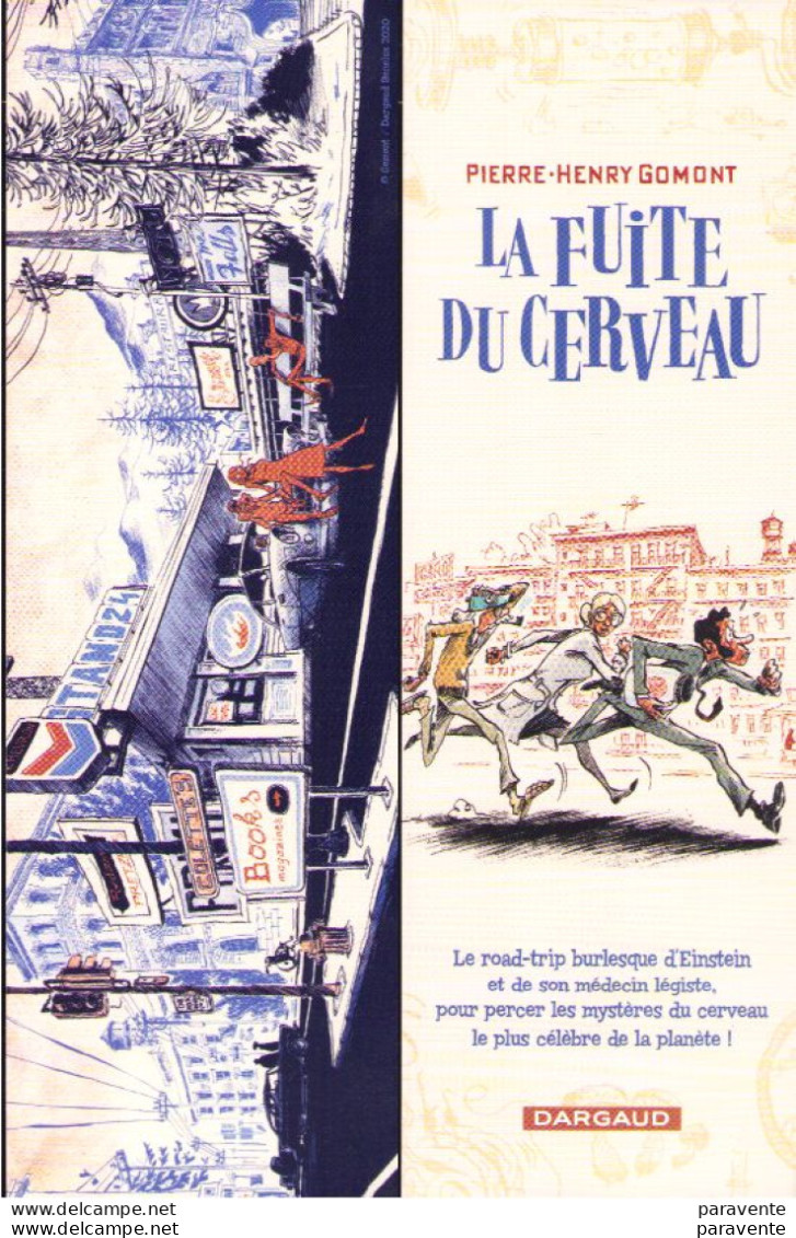 Pierre Henri GOMONT : Marque Page BD Edition DARGAUD Pour FUITE DE CERVEAU - Segnalibri
