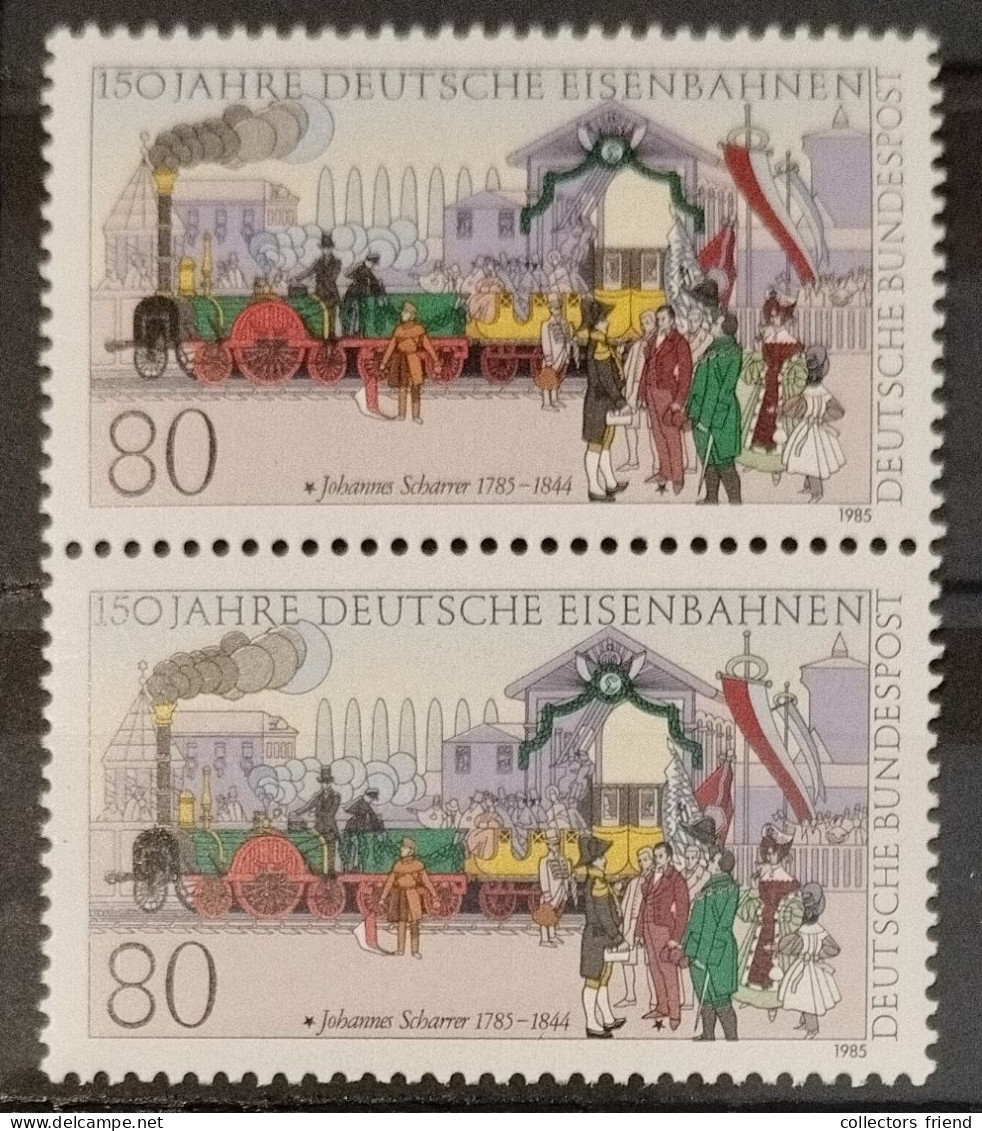 Germany - 1985 - Eisenbahn, Train - 2x Mi. 1264 MNH** - Eisenbahnen