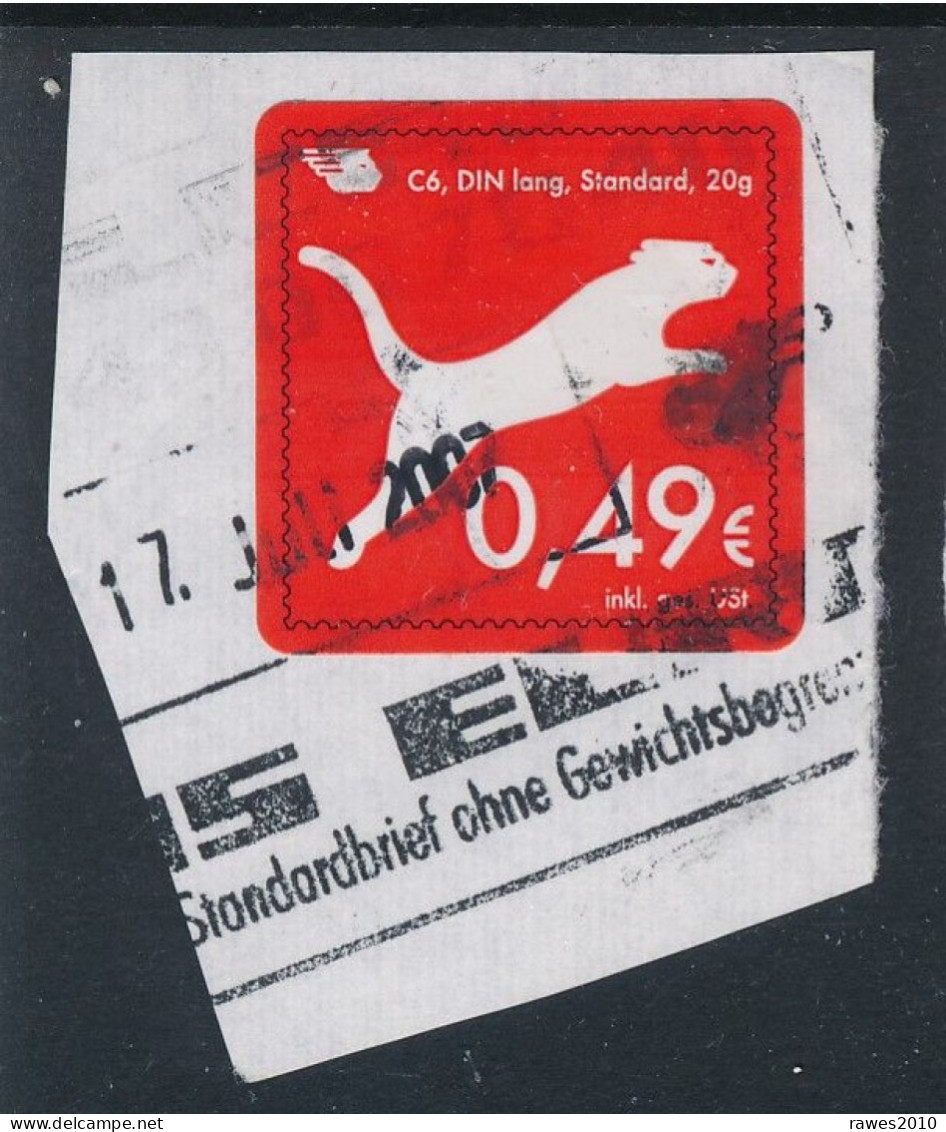 BRD Erfurt Privatpost Mailcats 2007 0,49 Euro Tiger Label Klein Quadratisch - Privados & Locales