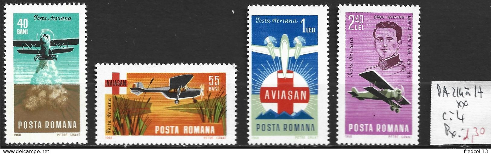 ROUMANIE PA 214 à 17 ** Côte 4 € - Unused Stamps