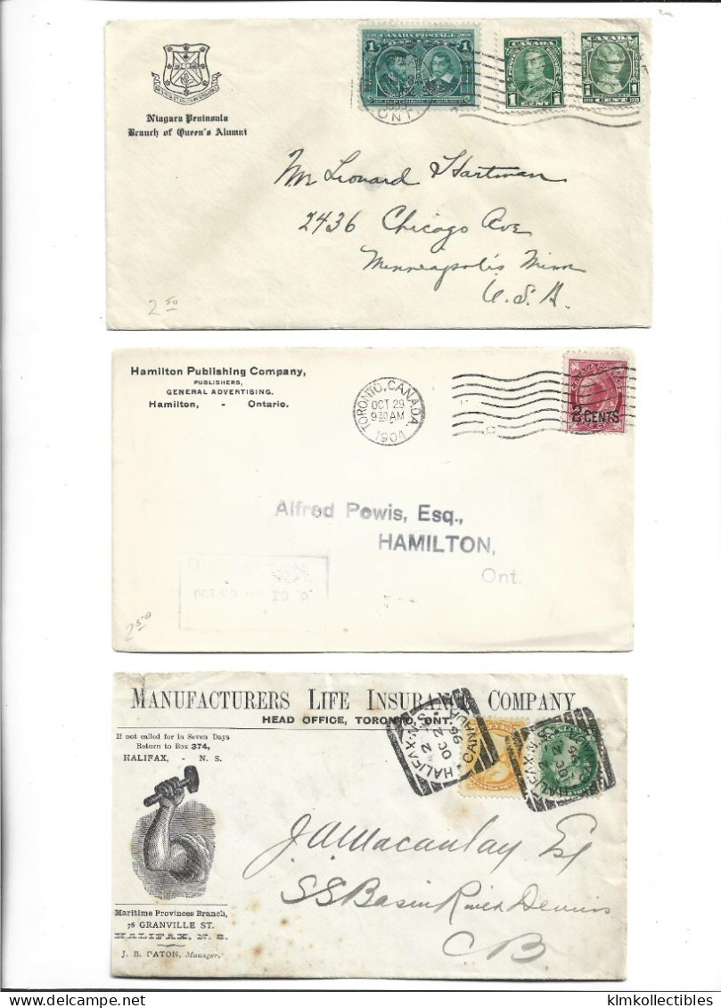 CANADA - POSTAL HISTORY LOT - COMMERCIAL ADVERTISE COVERS - Otros & Sin Clasificación