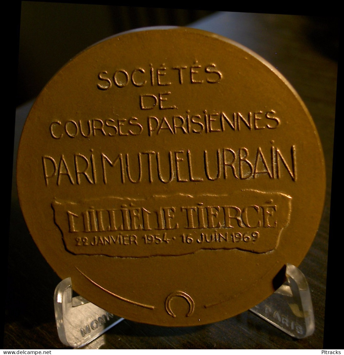 Médaille  Collection PMU Millième Tierce 1954 - 1969 Signee  JACQUOT QUEROLLE - Otros & Sin Clasificación