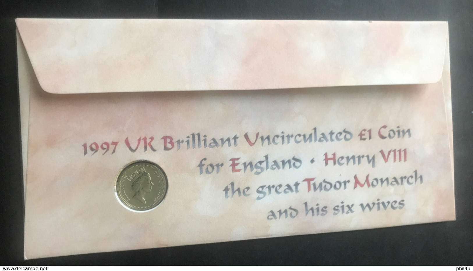 1997 GB 2 Henry VIII Six Wives £1 Coin Covers Diff. No. See Photos - Covers & Documents