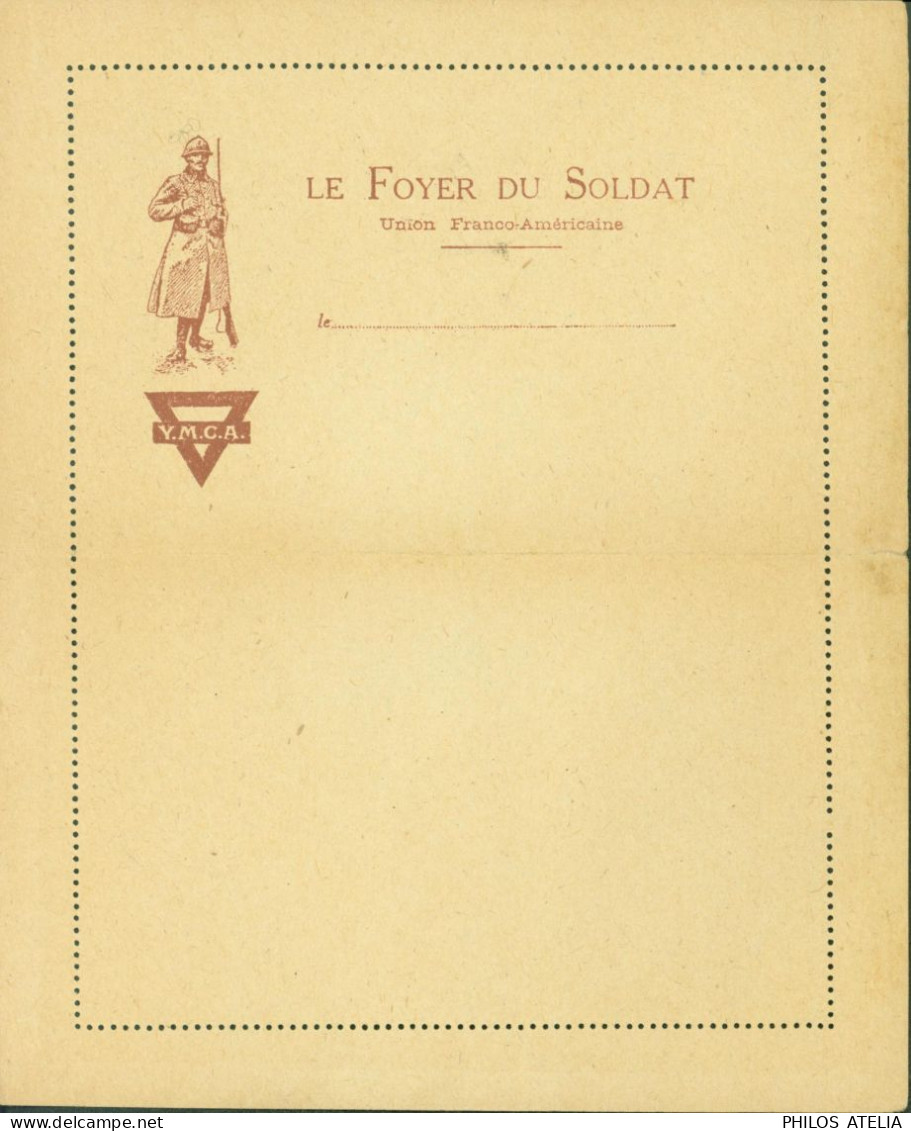 Guerre 14 Carte Lettre Le Foyer Du Soldat Union Franco Américaine YMCA Y.M.C.A - Cartes-lettres