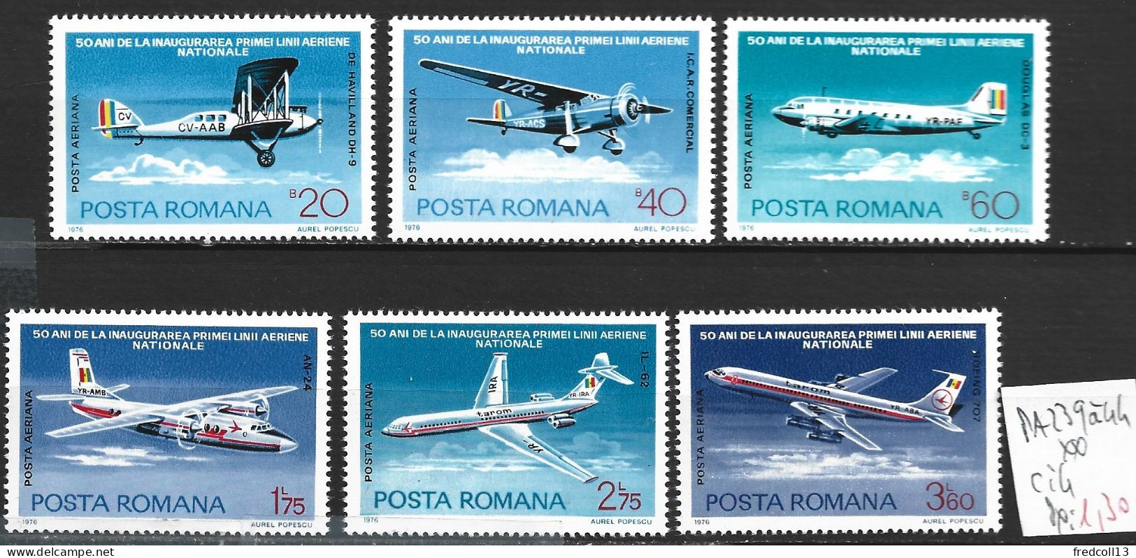 ROUMANIE PA 239 à 44 ** Côte 4 € - Unused Stamps