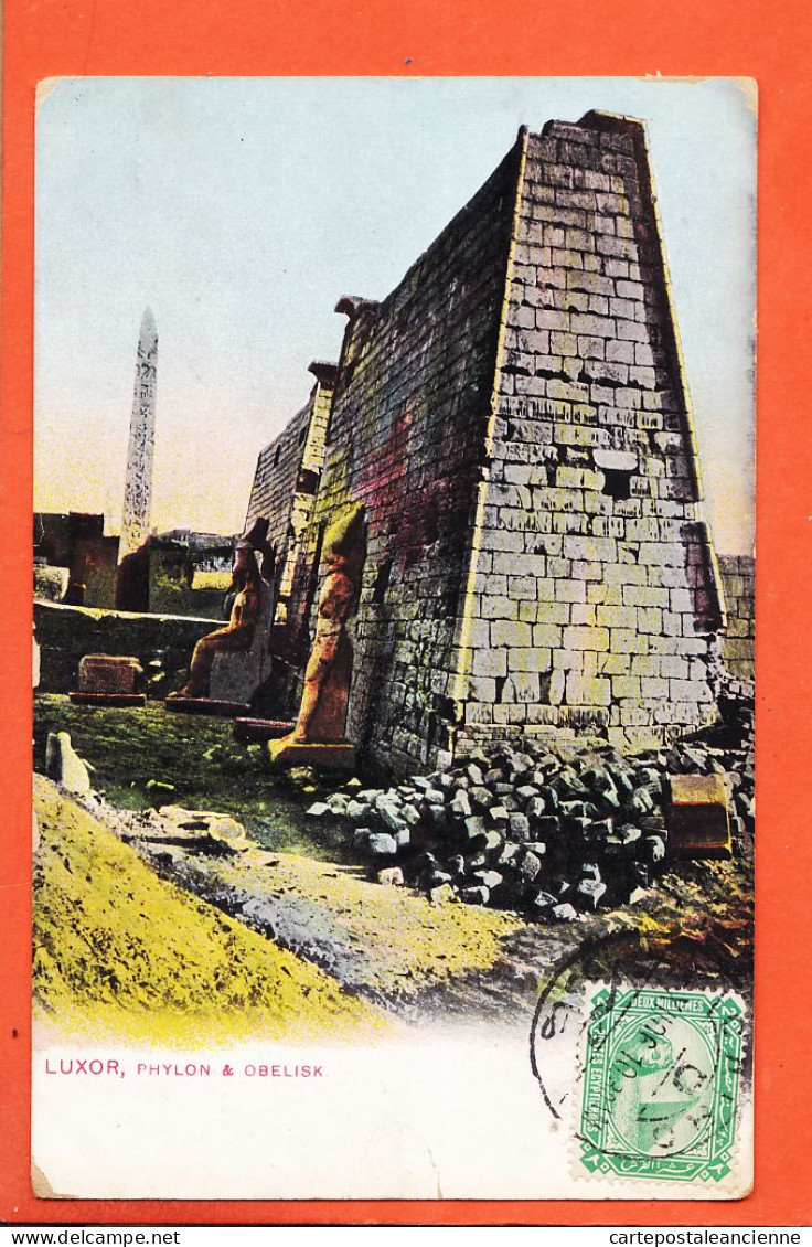 25993 / ⭐ LUXOR Egypt ◉ PHYLON & OBELISK Obelisque 1906 à PENTECOUTEAU Paris ◉ L & H Cairo 78 Egypte Louxor Louqsor - Louxor