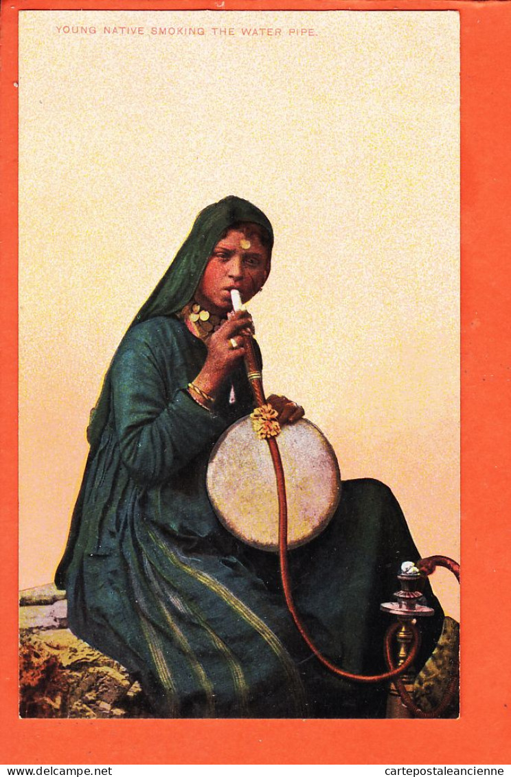 25984 / ⭐ ♥️ Etat Parfait ◉ Ethnic Egypt ◉ Young Native Smoking Water Pipe Eau Fumeuse Egyptienne Chicha ◉ L-H Nr 49 - Personnes