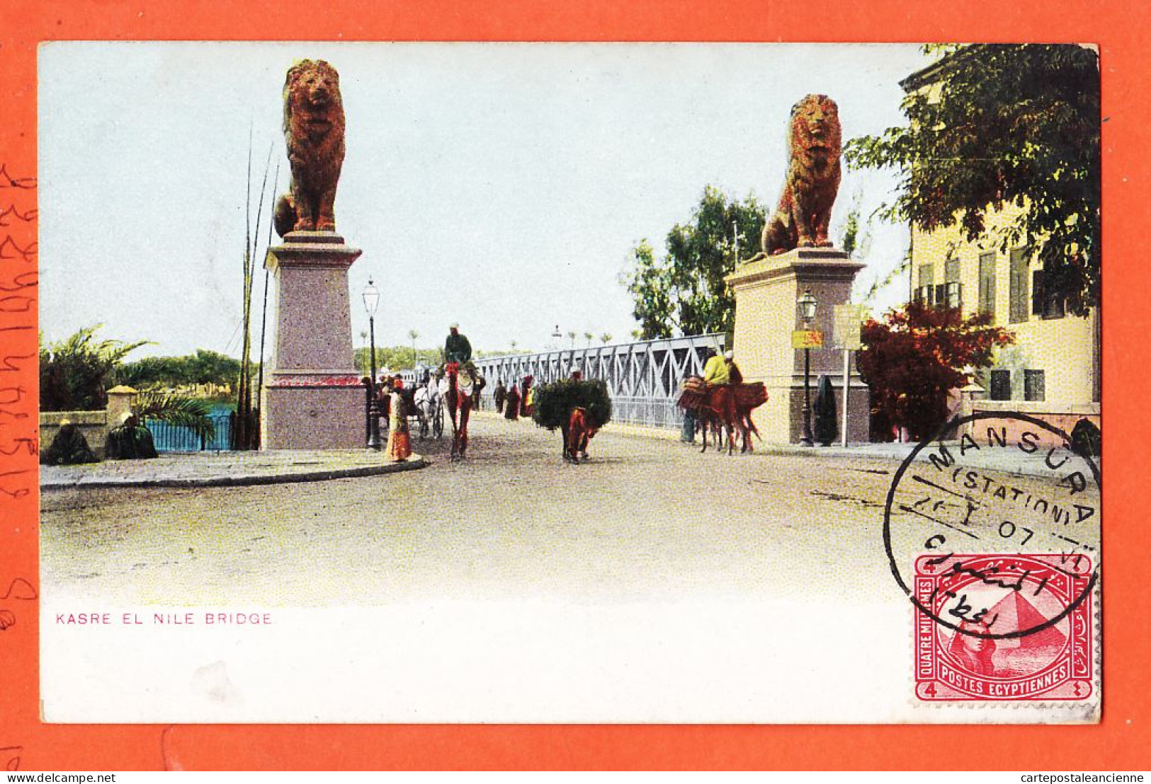 25753 /  ◉  CAIRO Egypt ◉ KASRE El NILE Bridge Le CAIRE Pont De KASR-NIL 1907 ◉ LICHTENSTERN & HARARI Nr 38 CAIRO - Cairo